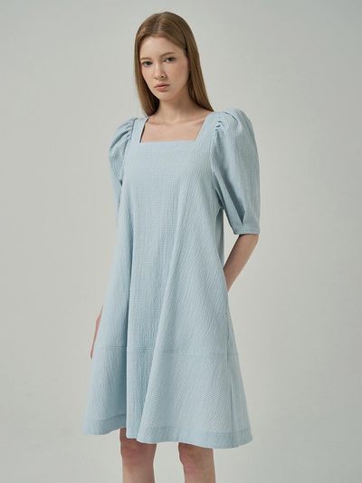 SJYP Square Neck Puff Sleeve Dress