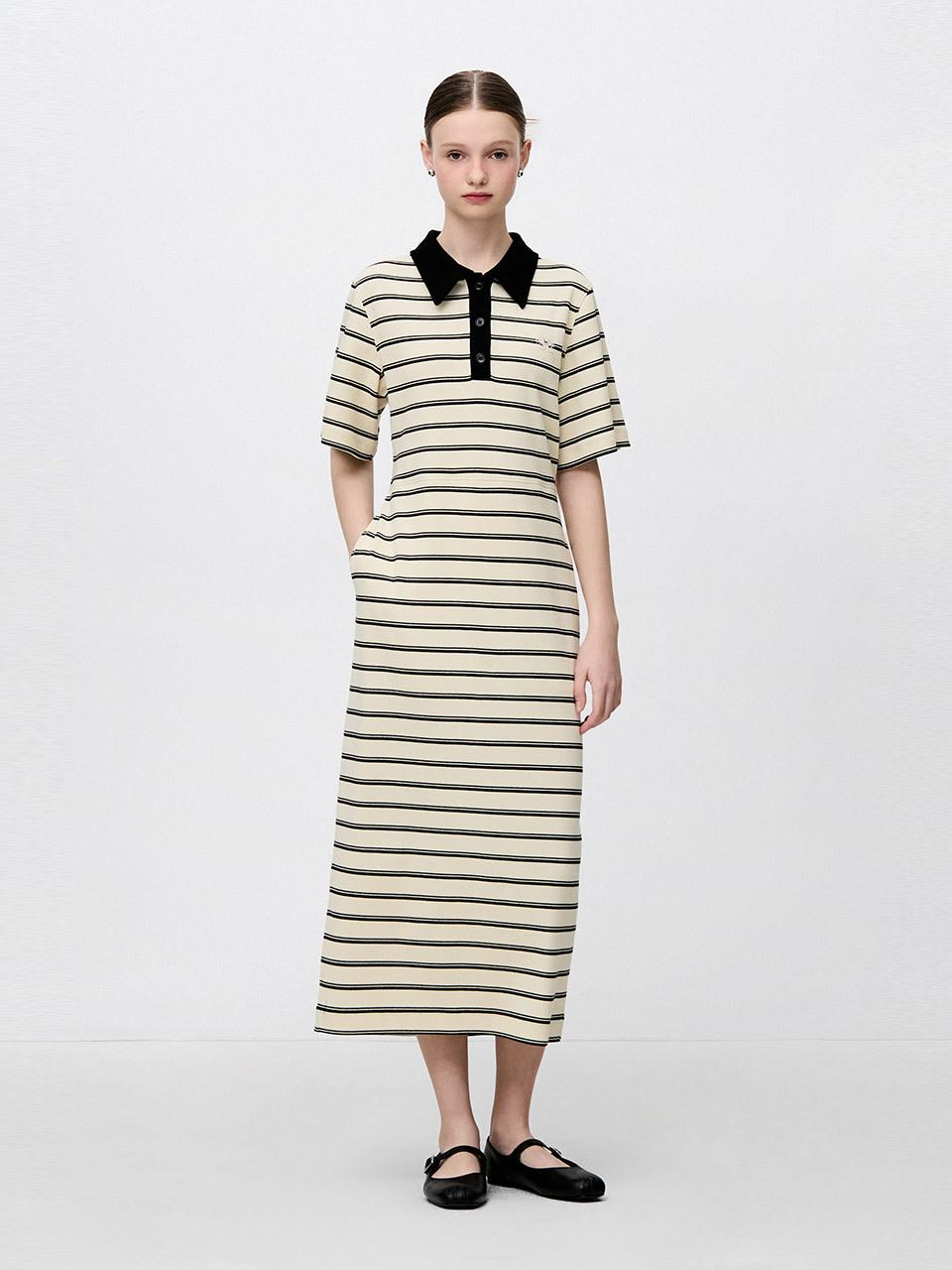SJYP Striped Jersey Dress (PW2F3TOP450NIV)