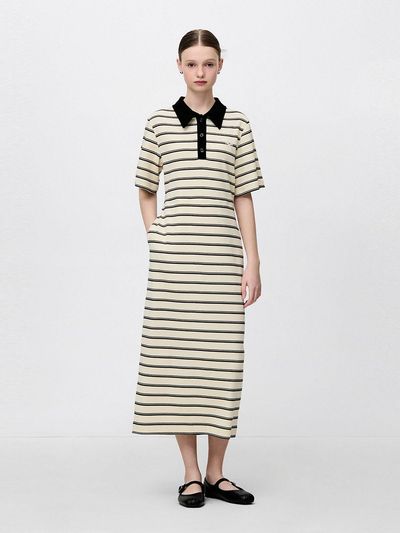 SJYP Striped Jersey Dress (PW2F3TOP450NIV)