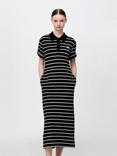 SJYP Striped Jersey Maxi Dress (PW2F3TOP450NBK)