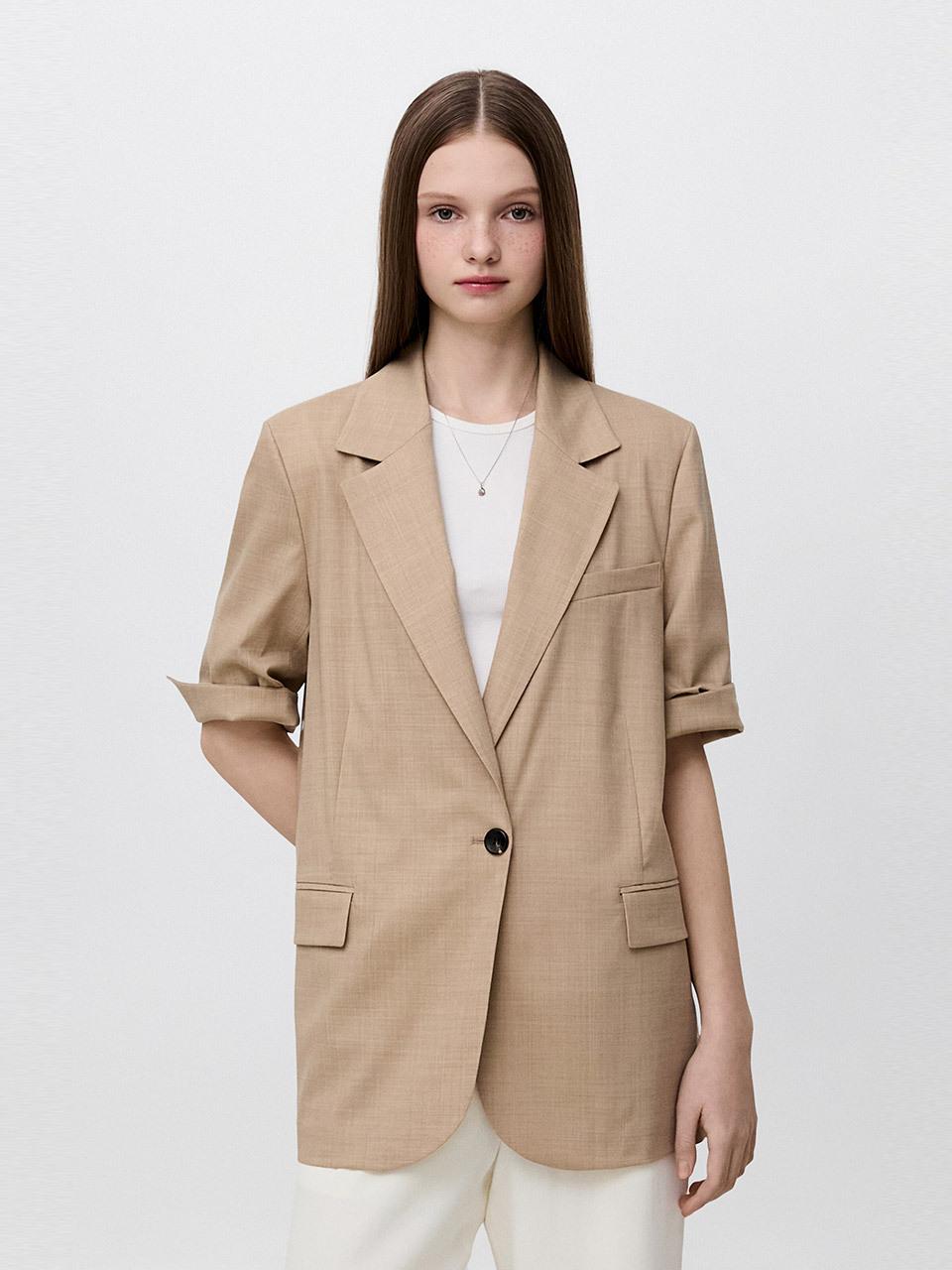 SJYP Summer Wool Half Blazer (PW2F4WJC106WBG)