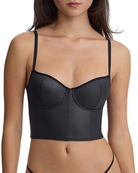 Skarlett Blue Skarlett Blue Late Night Cropped Faux Leather Camisole