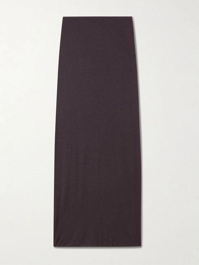 SKIMS Sheer Modal-Blend Long Skirt - Phoenix