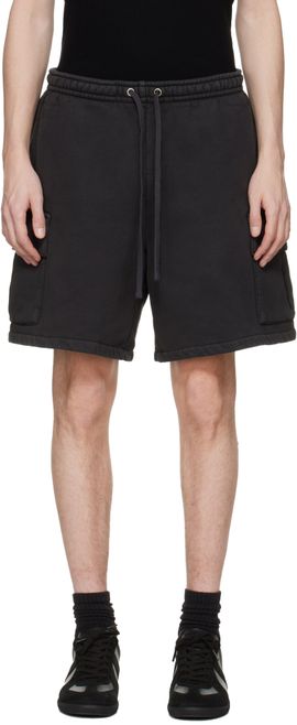 SKIMS SKIMS Black Heavyweight Fleece Cargo Shorts
