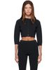 SKIMS SKIMS Black Refined Knit Cropped Cardigan - 1