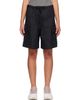 SKIMS SKIMS Black Woven Cotton Oversized Cargo Shorts - 1