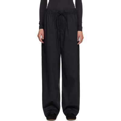 SKIMS SKIMS Black Woven Cotton Oversized Straight Leg Lounge Pants