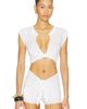 SKIMS SKIMS Classic Cotton Cover-ups Plunge Twist Top - 1