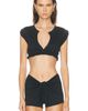 SKIMS SKIMS Cotton Jersey Coverups Plunge Twist Top - 1