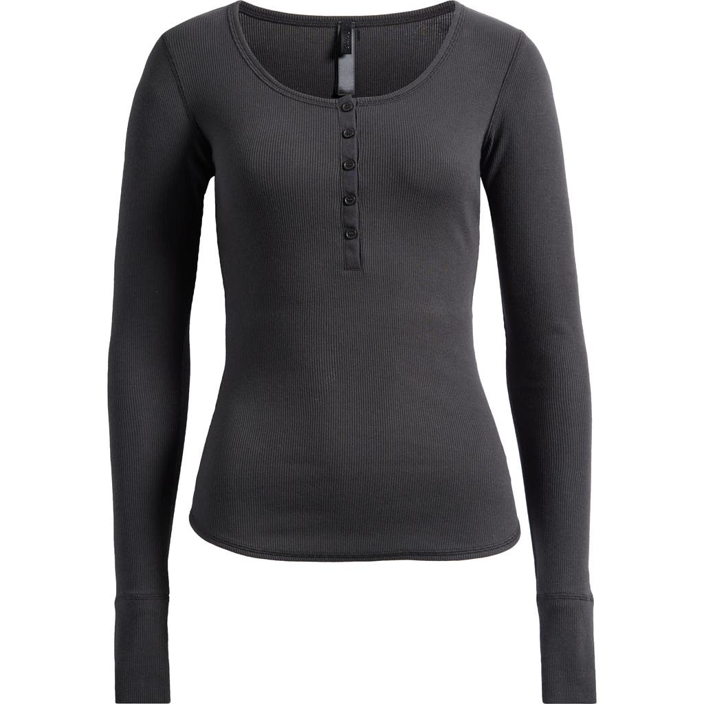 SKIMS SKIMS Cotton RIb Scoop Neck Henley