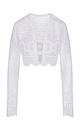 SKIMS SKIMS Crochet Swim Cropped Cardigan