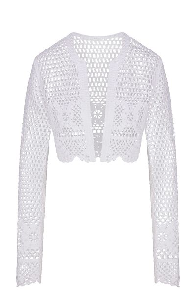 SKIMS SKIMS Crochet Swim Cropped Cardigan