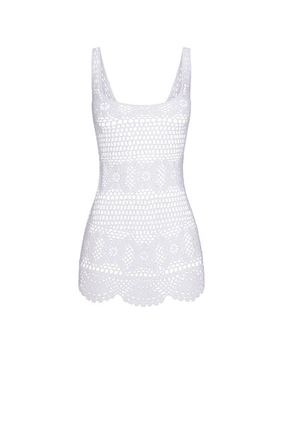 SKIMS SKIMS Crochet Swim Tank Dress