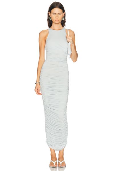 SKIMS SKIMS Cupro Jersey Long Ruched Dress