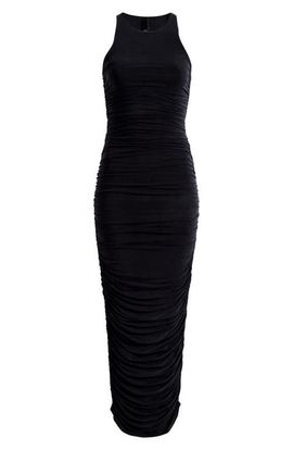SKIMS SKIMS Cupro Jersey Ruched Long Dress