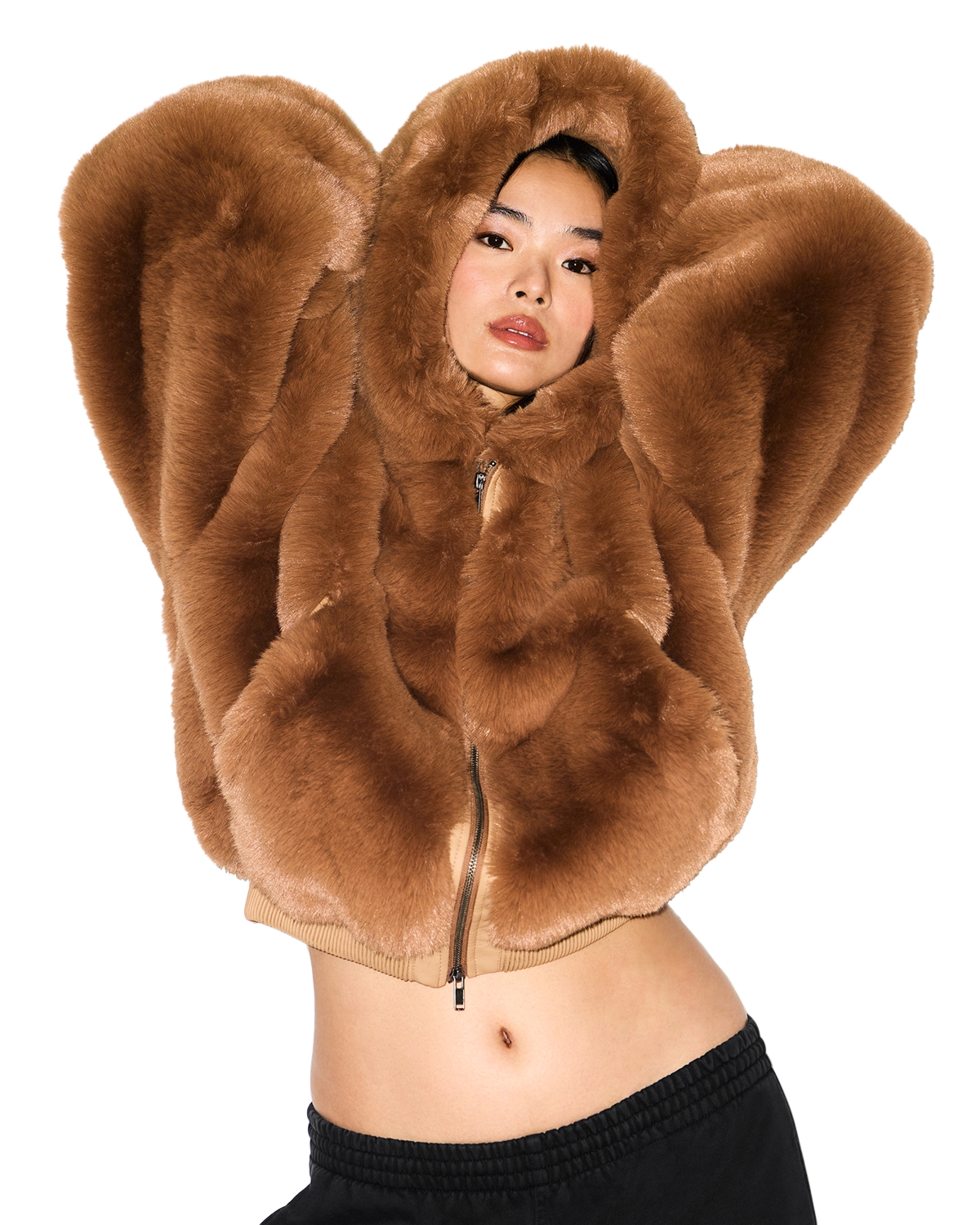 Skims - Faux Fur Zip Up Jacket