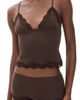 SKIMS SKIMS Fits Everybody Lace Cami and Boy Short Set Espresso - 1