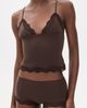 SKIMS SKIMS Fits Everybody Lace Cami and Boy Short Set Espresso - 2