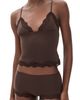 SKIMS SKIMS Fits Everybody Lace Cami and Boy Short Set Espresso - 6
