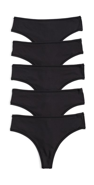 SKIMS SKIMS Fits Everybody Thong Panties 5 Pack ONYX