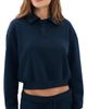 SKIMS SKIMS Fleeced Polo Sweatshirt Navy - 1