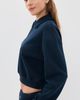 SKIMS SKIMS Fleeced Polo Sweatshirt Navy - 4