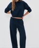 SKIMS SKIMS Fleeced Polo Sweatshirt Navy - 5