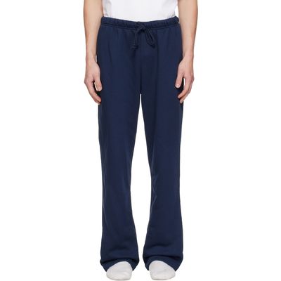 SKIMS SKIMS Navy Fleece Lounge Classic Straight Leg Sweatpants