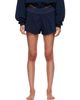 SKIMS SKIMS Navy Woven Cotton Flutter Shorts - 1