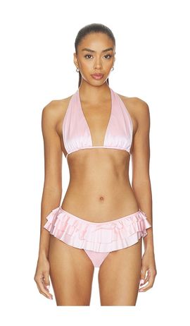 SKIMS SKIMS Satin Swim Plunge Bikini Top
