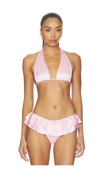 SKIMS SKIMS Satin Swim Plunge Bikini Top