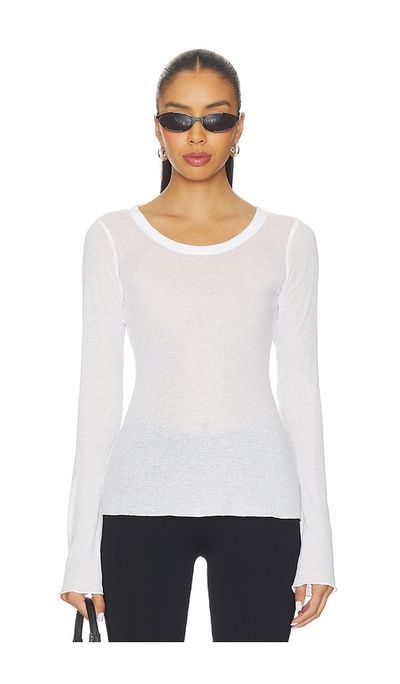 SKIMS SKIMS Sheer Cotton Long Sleeve Top