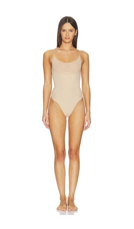 SKIMS SKIMS Sheer Seamless Thong Bodysuit