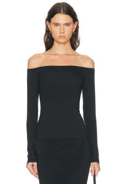 SKIMS SKIMS Smooth Layers Long Sleeve Off The Shoulder Top