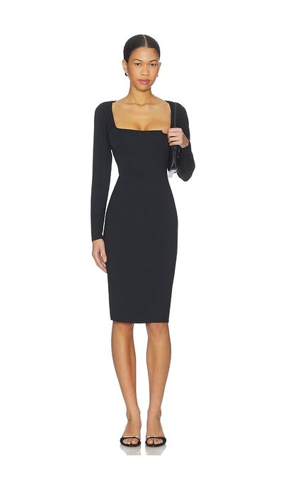 SKIMS - Smooth Layers Square Neck Long Sleeve Midi Dress