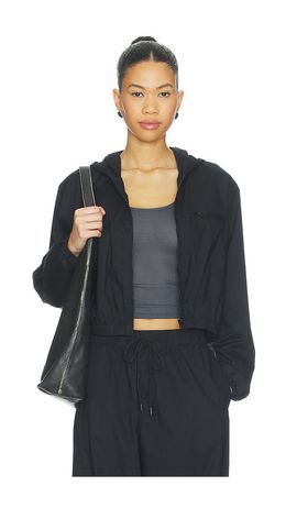 SKIMS SKIMS Swiss Cotton Sateen Cropped Zip Up Jacket