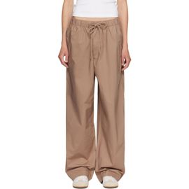 SKIMS SKIMS Tan Woven Cotton Oversized Straight Leg Lounge Pants