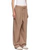 SKIMS SKIMS Tan Woven Cotton Oversized Straight Leg Lounge Pants - 2