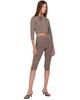 SKIMS SKIMS Taupe Refined Knit Capri Leggings - 4
