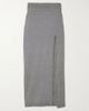 SKIMS Textured Knit High Slit Long Skirt - Dark Heather Gray - 1