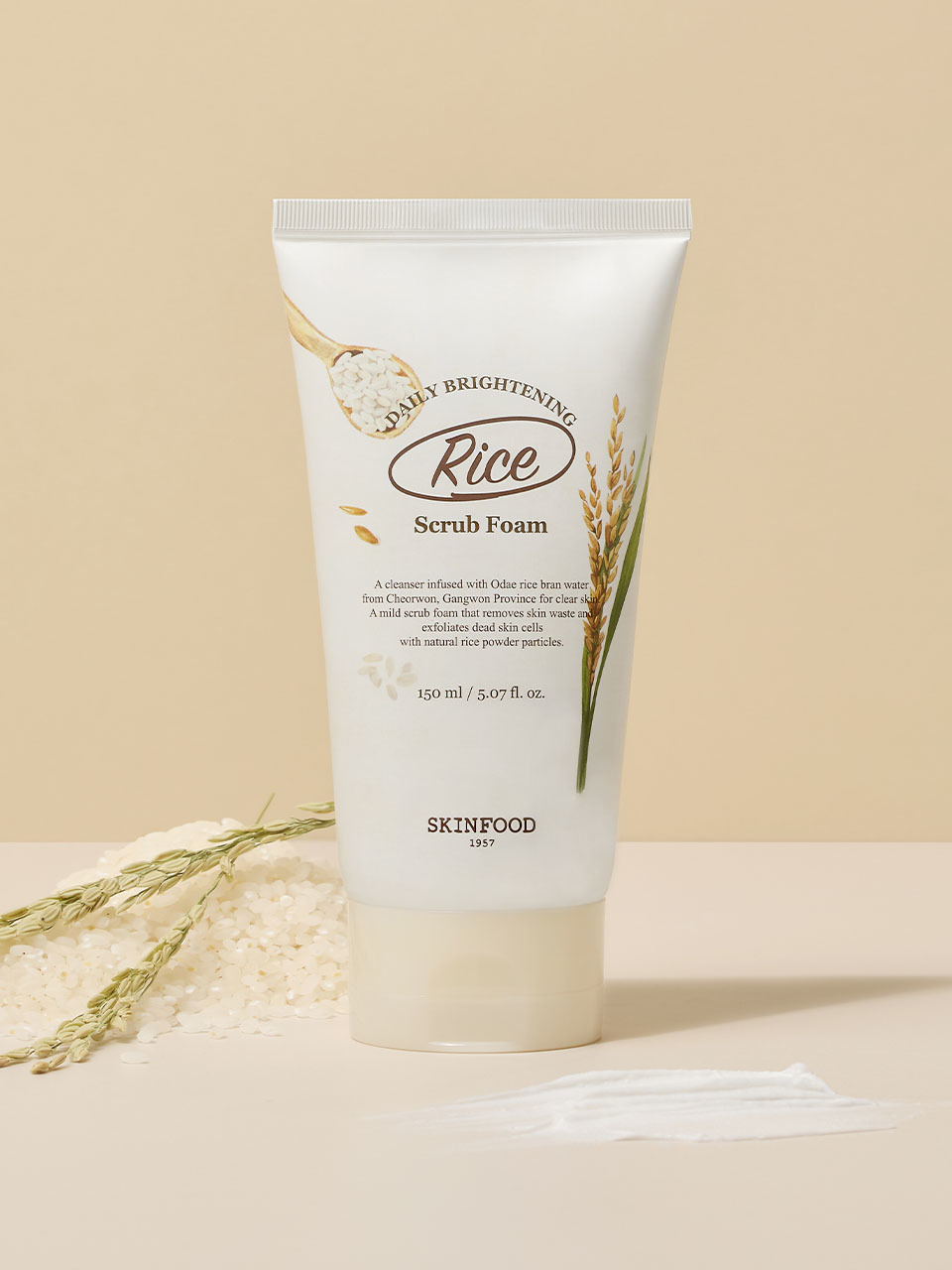 SKINFOOD Rice Daily Brightening Scrub Foam Set