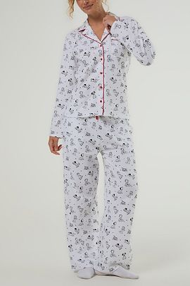 Skinnydip London Skinnydip London Disney 101 Dalmatians Pyjama Set with Scrunchie in White, Women's at Urban Outfitters