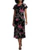 SL FASHIONS SL FASHIONS Burnout Velvet Midi Dress - 1