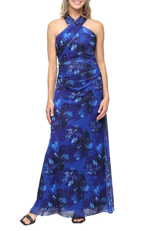 SL FASHIONS SL FASHIONS Floral Mesh Gown