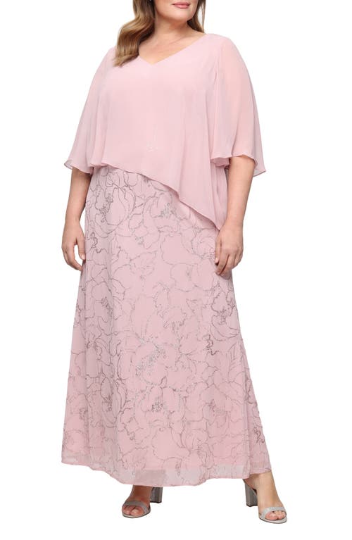 SL FASHIONS SL FASHIONS Glitter Chiffon Gown