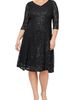 SL FASHIONS SL FASHIONS Lace Fit & Flare Dress - 1