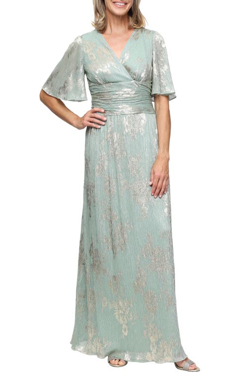 SL FASHIONS SL FASHIONS Metallic Jacquard Gown