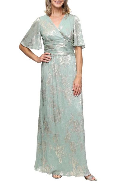 SL FASHIONS SL FASHIONS Metallic Jacquard Gown