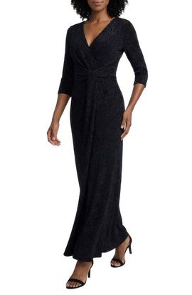 SL FASHIONS SL FASHIONS Metallic Knit Cocktail Dress