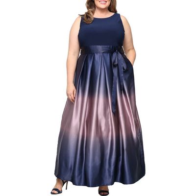 SL FASHIONS SL FASHIONS Ombrè Satin Gown